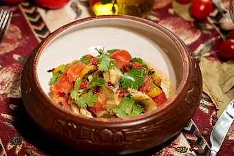 Тёплый хоровац салат